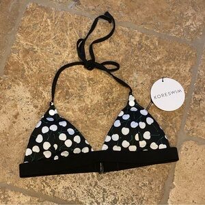 NWT~CHARLOTTE RONSON x KORE SWIM Cherry Bomb Sweet Bikini Top Size XS